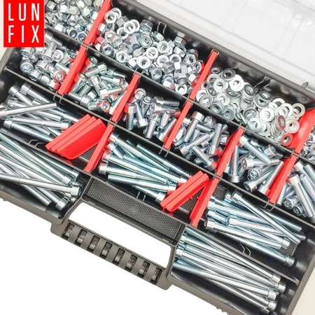 Śruby imbusowe nakrętki podkładki 450szt. M6 ocynkowane