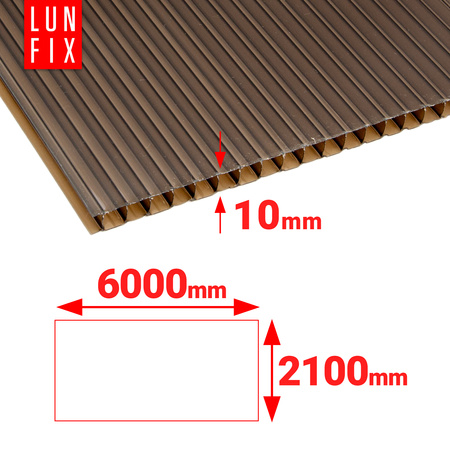 Poliwęglan komor brąz 10*2100*6000mm (1szt.)