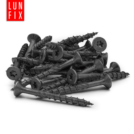 Wkręty ciesielskie czarne stożkowe 3,5x25 do drewna KMWHT 500szt.