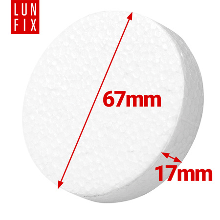 Zaślepka styropianowa biała 67 mm  100szt.