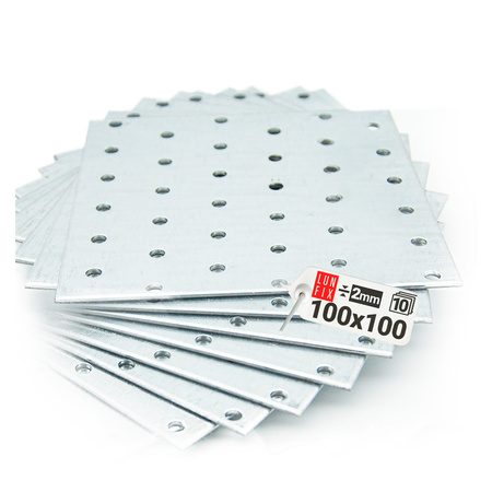 Płytka perforowana 100x100x2 PP35 łącznik ciesielski płaski 10szt.