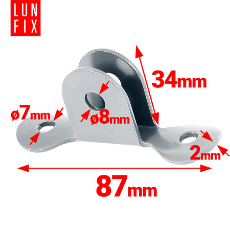 Uchwyt podpory słupka, mocowanie, ocynk, komplet