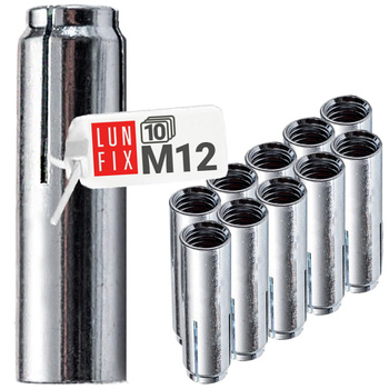 Tuleja stalowa M12 rozporowa (10szt.)