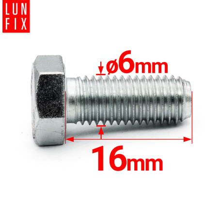 Śruba M06-016 ocynk DIN 933 kl 5.8 (1kg)