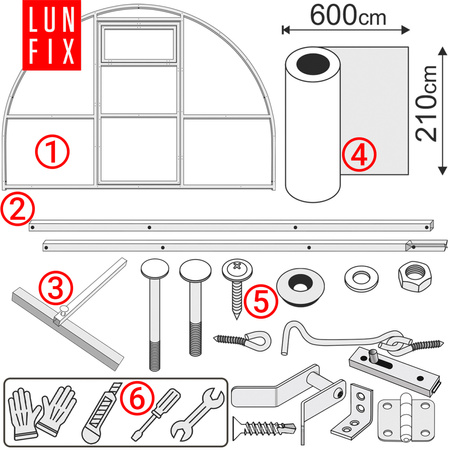 Konstr. stal. LUN FIX 4.0 3x8m 20x20mm