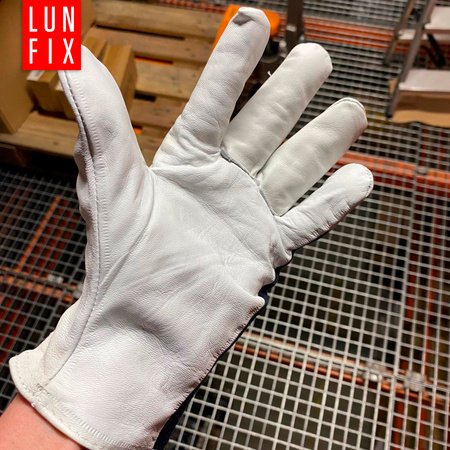 Rękawice robocze skórzane kozia skóra 9 L białe 1szt.