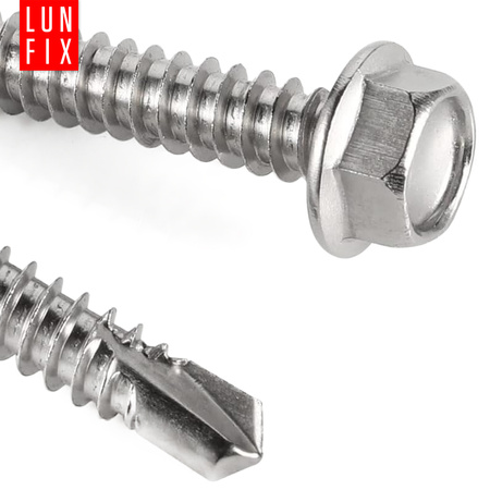 Wkręty samowiercące 6,3x38 łeb 6-kątny DIN7504 ocynk 50szt.