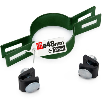 Obejma pośrednia fi48 mm zielona komplet