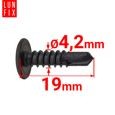 Wkręty samowiercące do metalu 4,2x19 fosfatowane 1000szt.