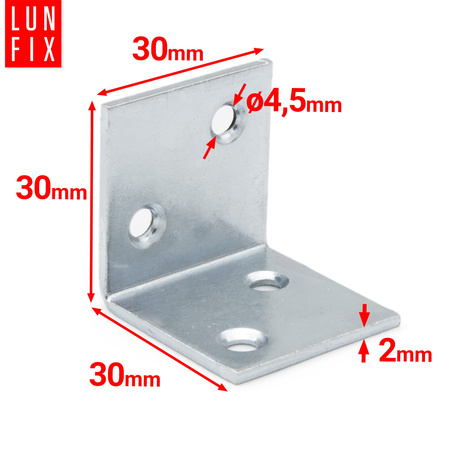 Kątownik szeroki 30x30x30x2,0 KS1 1szt.