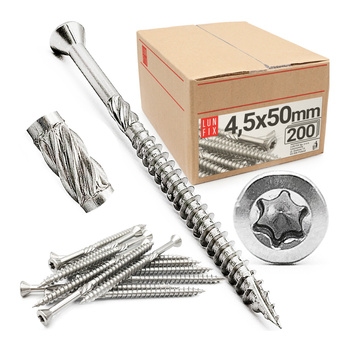 Wkret tarasowy nierdzewny 4,5x50 (200 szt)