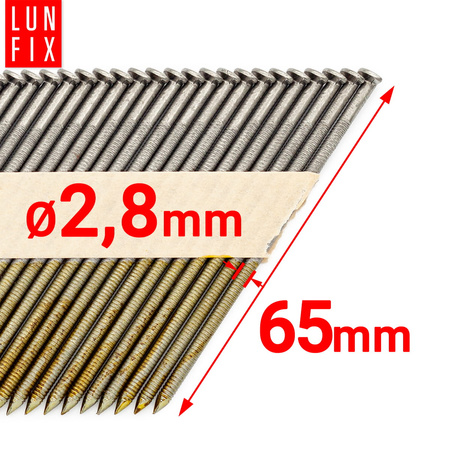 Gwozdzie papier 34st 2,8x65 piersc cza 4000s (1op)