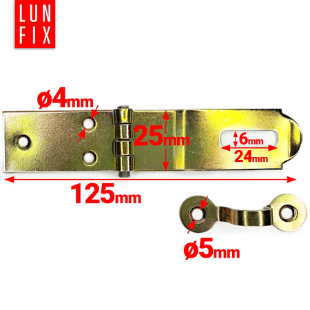 WRZ0 Wrzeciądz 125x25x1,5 zaczep komplet (1kpl)