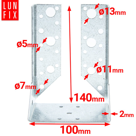 Wieszak belki zagięty 100x140 (1szt.)