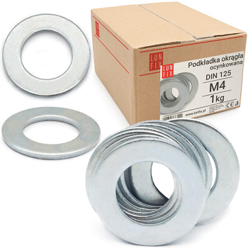 Podkładka okragla ocynk DIN125 M04 (1kg)