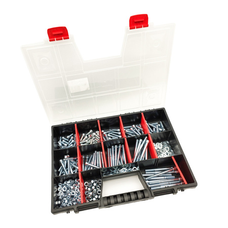 Śruby imbusowe nakrętki podkładki 420szt. M8 ocynkowane