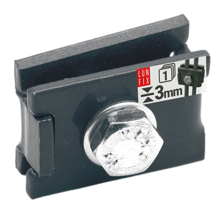 Złączka typu "L" grafit 6X20 mm, NSO6 (1szt.)