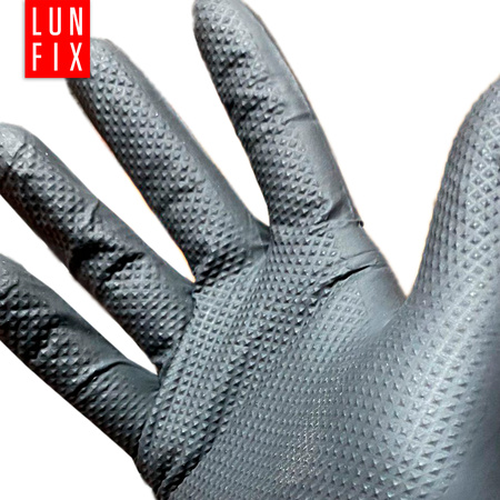 Rękawice robocze nitrylowe bezpudrowe 10 XL czarne 50szt