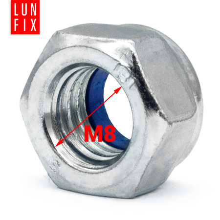 Nakrętka DIN 985 M08 ocynk samokontr. (5 kg)