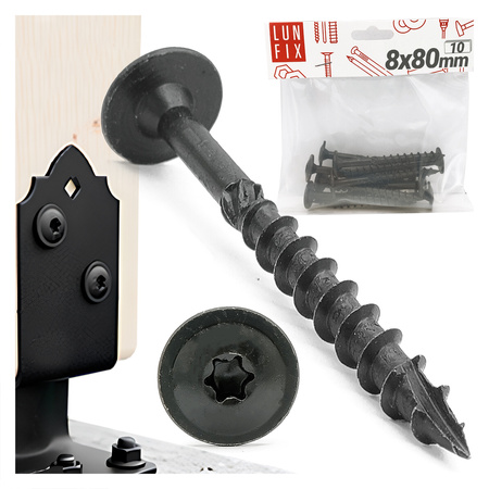 Wkret talerz do slupa 8x80 CZARNY ogn (10szt.)