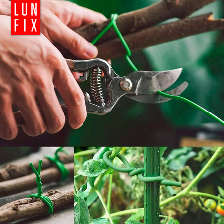 Drut PCV d/1,7 mm 100m zielony ogrodniczy (1rol.)