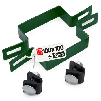 Obejma 100x100 posrednia zielona KOMPLET (1kpl.)