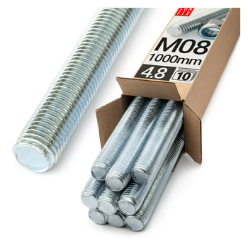 Pręt gwint. 4.8 ocynk zestaw M08x1000 (10szt.)
