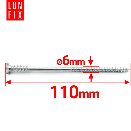 Wkret dystansowy regul. 6x110 (100szt.)