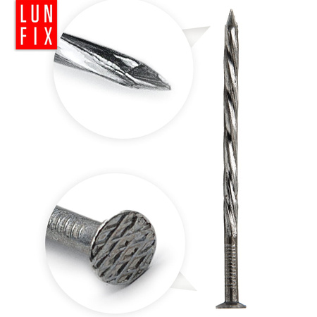 Gwoździe skręcane 2,5x60 mm 2,5" czarne 5kg