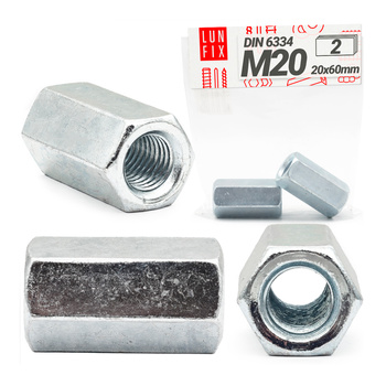 Nakrętka przedłużana 6kat M20x60 oc (2szt)