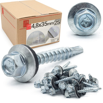 Wkręty do szklarni 4,8x35 samowiercące farmery ocynkowane WFD 25szt.