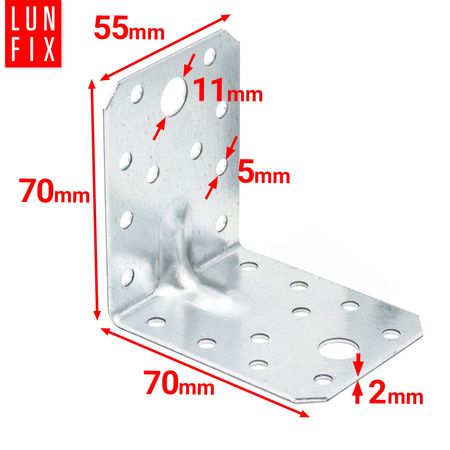 Kątownik z przetłoczeniem KPL4 70x70x55x2,0 10szt.
