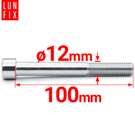 Śruba imbusowa OC DIN 912 M12x100 kl 8.8 (1kg)
