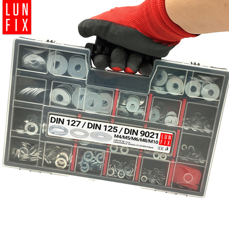 Zestaw podkładek DIN:127,125,9021 M4-M10 (750szt.)