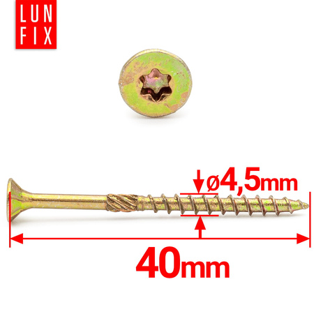 Wkret cies stozk frez 4,5x040 T25 200szt