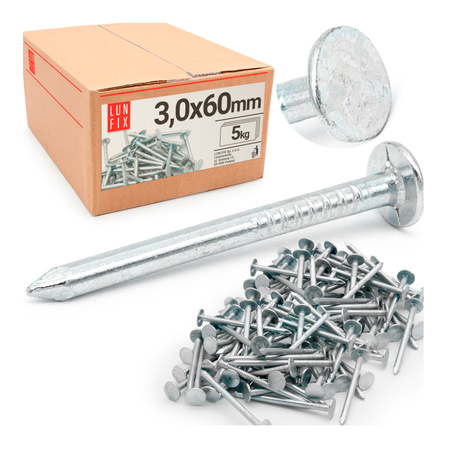 Gwoździe papowe ocynk 3,0x60 (5kg)