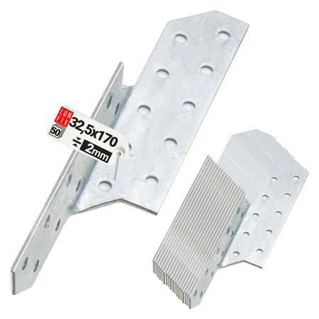 Lacznik krokwiowy 32,5x170 lewy (50 szt.)
