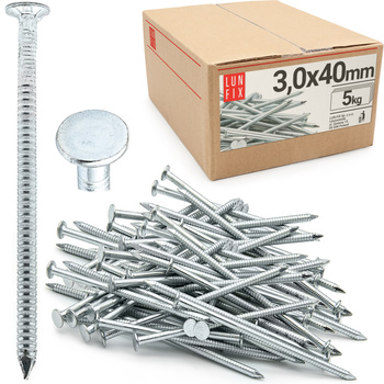 Gwoździe pierścieniowe 3x40 mm ocynkowane 5kg