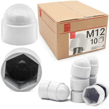 Maskownica nakrętki biała M12/bł (op- 10 szt)
