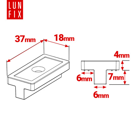 Klipsy montażowe do desek tarasowych z wkrętem 4x35 mm 100szt.