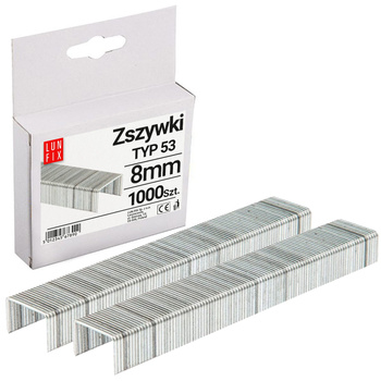 Zszywki tapicerskie 8mm do zszywacza typ 53 1000szt.