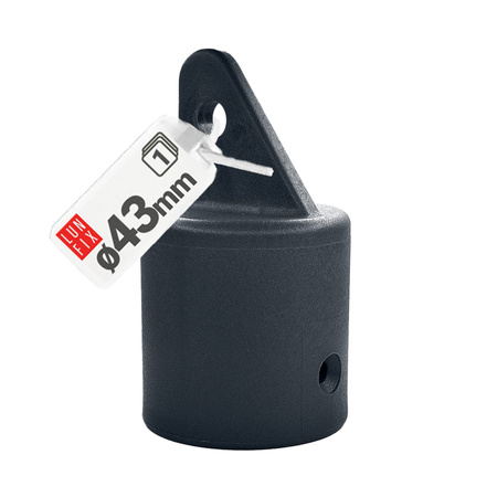 Nasadka slupa podporow. 1 1/4 POD11/4 GRAF (1szt.) + wkręt