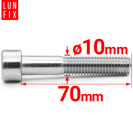 Śruby imbusowe M10x70 ocynkowane DIN912 klasa 8.8 1kg