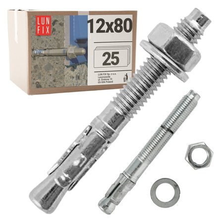 Kotwa ekspresowa do betonu 12x080 (25 szt.)