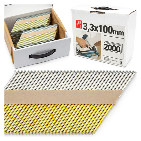 Gwozdzie papier 34st 3,3x100 bud OC 2000szt (1op)