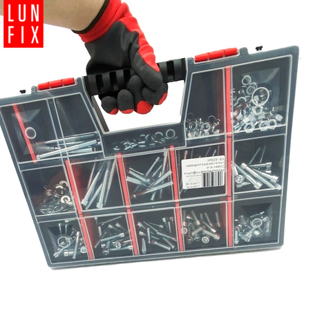 Sada válcových šroubů, matic a podložek M8 420 kusů