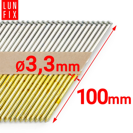 Gwozdzie papier 34st 3,3x100 bud OC 2000szt (1op)