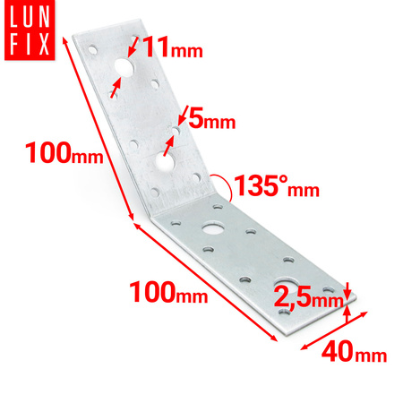 Kątownik rozwarty 135 stopni KLR4 100x100x35x2,5