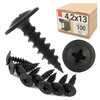 Wkręty do metalu czarne 4,2x13 fosfatowane z łbem podkładkowym 100szt.