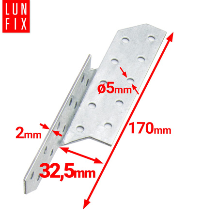 Lacznik krokwiowy 32,5x170 lewy (10 szt.)